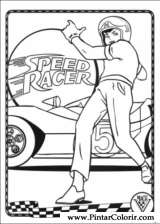 Pintar e Colorir Speed Racer - Desenho 044