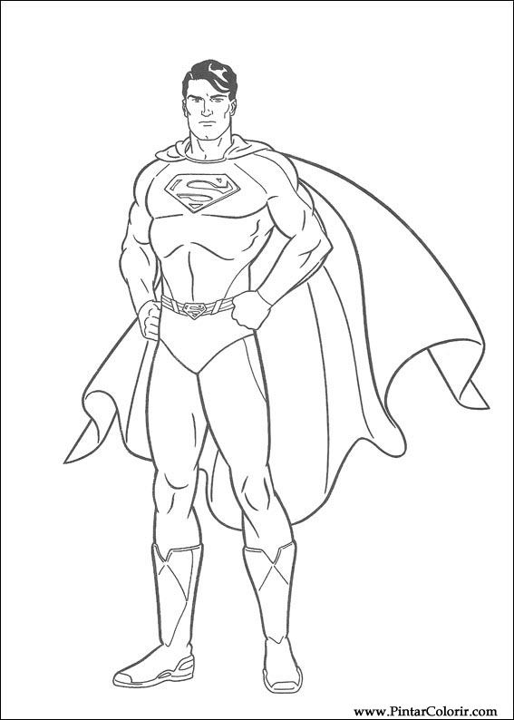 Pintar e Colorir Super Homem - Desenho 002