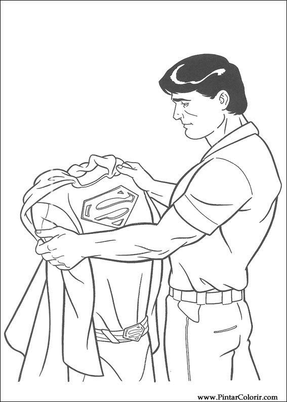 Pintar e Colorir Super Homem - Desenho 032