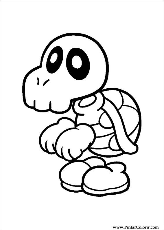 Dibujos para pintar y Color Super Mario Bros - Diseño de impresión 003