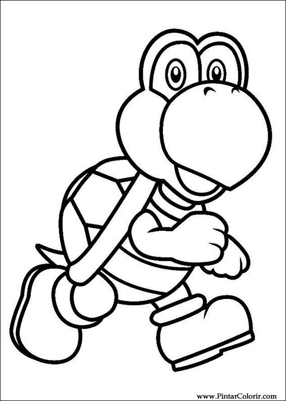 Pintar e Colorir Super Mario Bros - Desenho 012