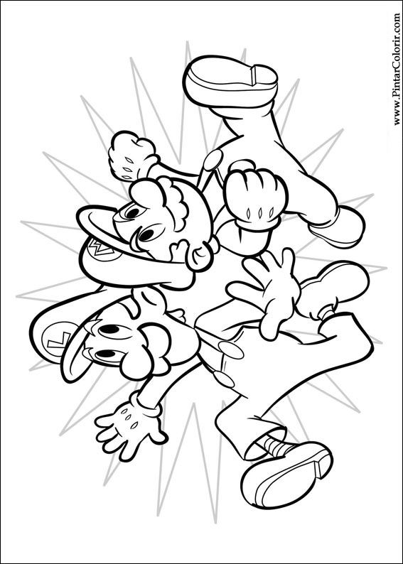 Pintar e Colorir Super Mario Bros - Desenho 014