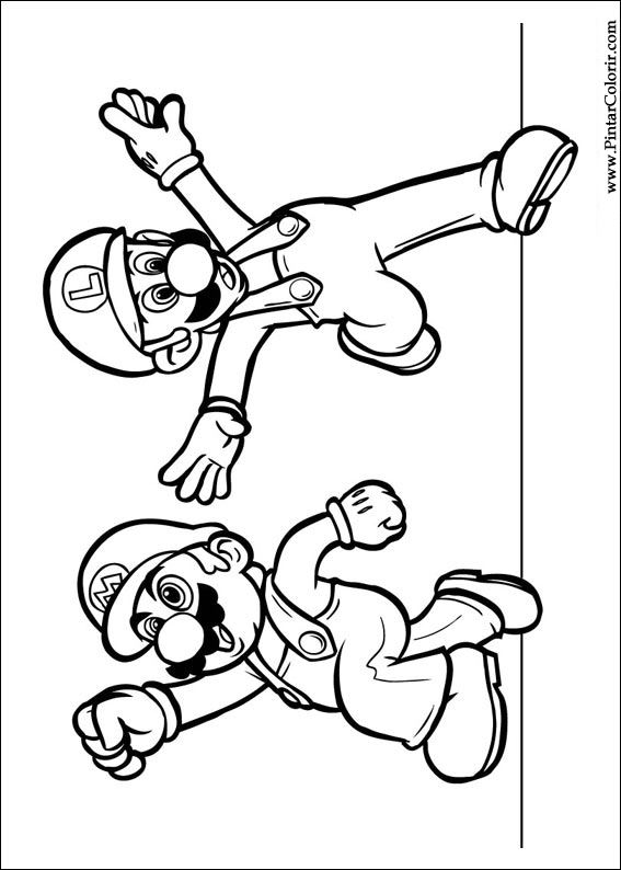 Pintar e Colorir Super Mario Bros - Desenho 025