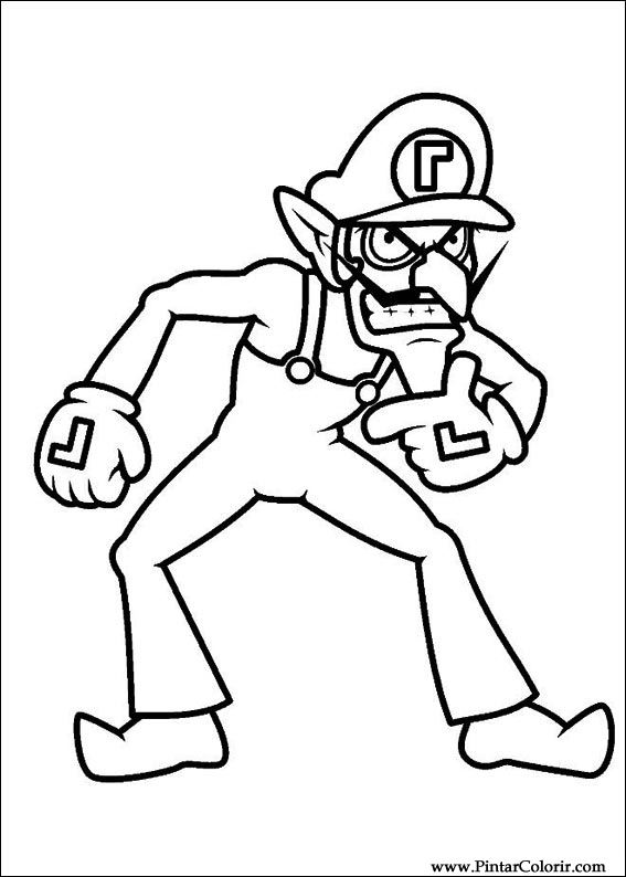 Pintar e Colorir Super Mario Bros - Desenho 033