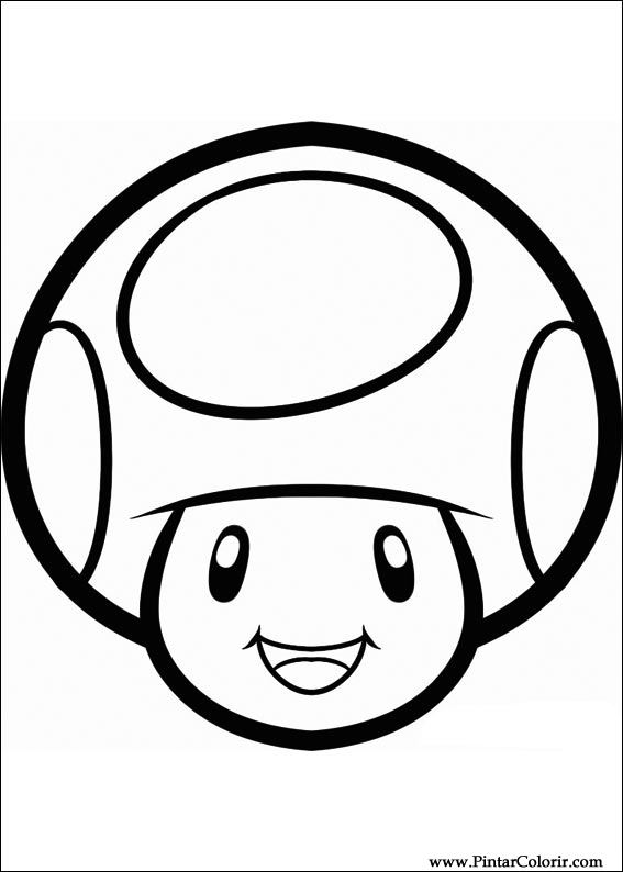 Dibujos para pintar y Color Super Mario Bros - Diseño de impresión 035
