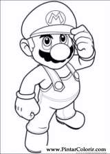 Pintar e Colorir Super Mario Bros - Desenho 016