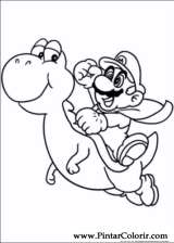 Pintar e Colorir Super Mario Bros - Desenho 019