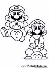 Pintar e Colorir Super Mario Bros - Desenho 024