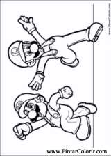 Pintar e Colorir Super Mario Bros - Desenho 025
