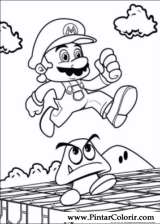 Pintar e Colorir Super Mario Bros - Desenho 027