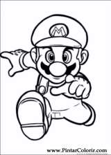 Pintar e Colorir Super Mario Bros - Desenho 028