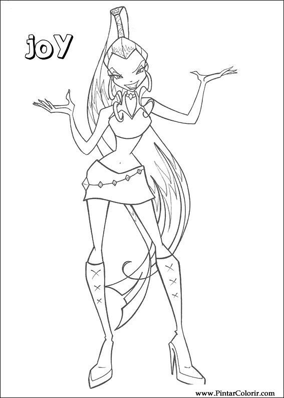 Pintar e Colorir Winx Club - Desenho 022