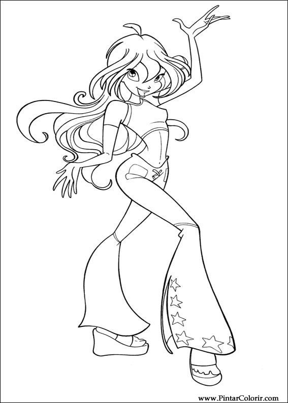 Pintar e Colorir Winx Club - Desenho 031