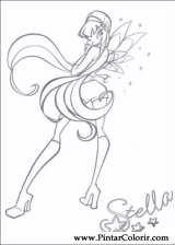 Pintar e Colorir Winx Club - Desenho 010