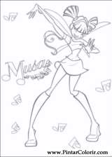 Pintar e Colorir Winx Club - Desenho 011