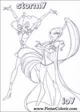 Pintar e Colorir Winx Club - Desenho 016