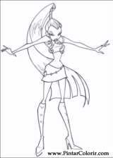 Pintar e Colorir Winx Club - Desenho 027