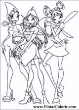 Pintar e Colorir Winx Club - Desenho 028