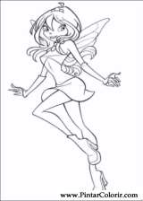 Pintar e Colorir Winx Club - Desenho 030