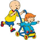 Colorir Caillou E Rose